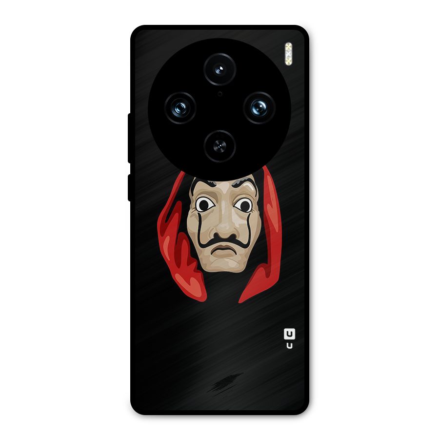 Money Heist Mask Metal Back Case for Vivo X100 Pro