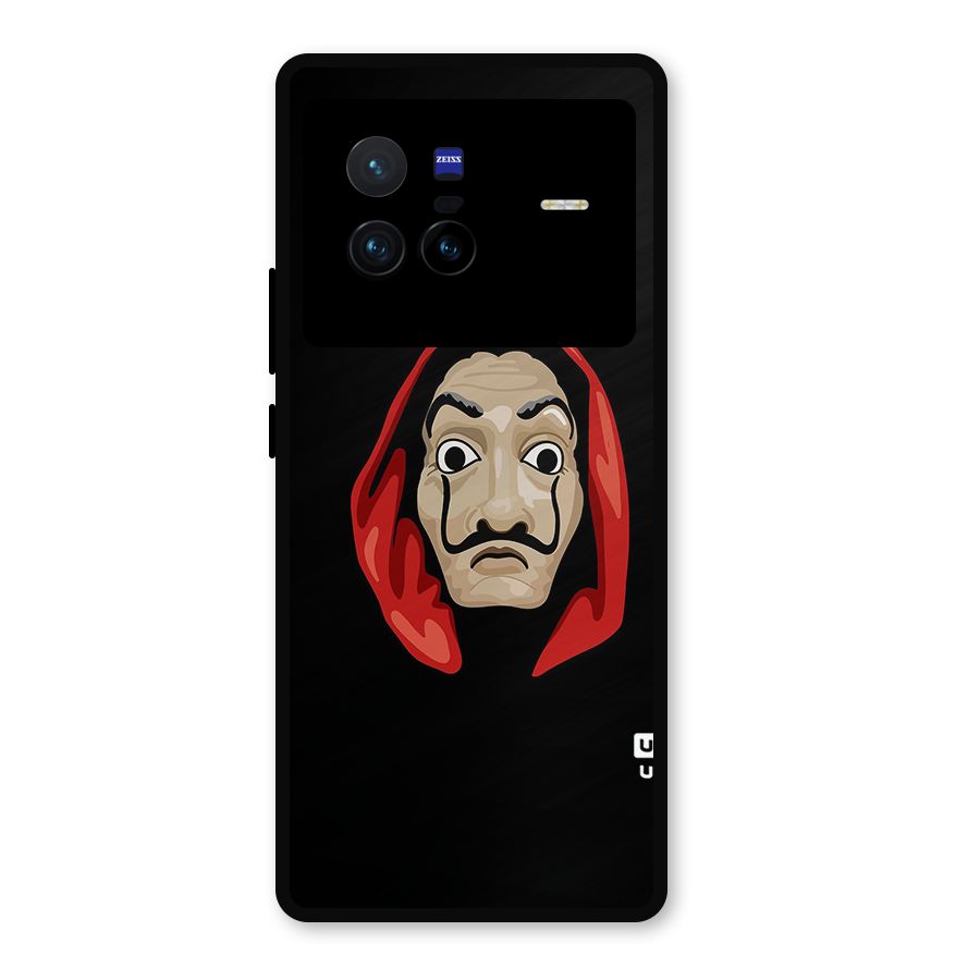 Money Heist Mask Metal Back Case for Vivo X80