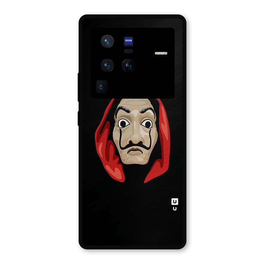 Money Heist Mask Metal Back Case for Vivo X80 Pro
