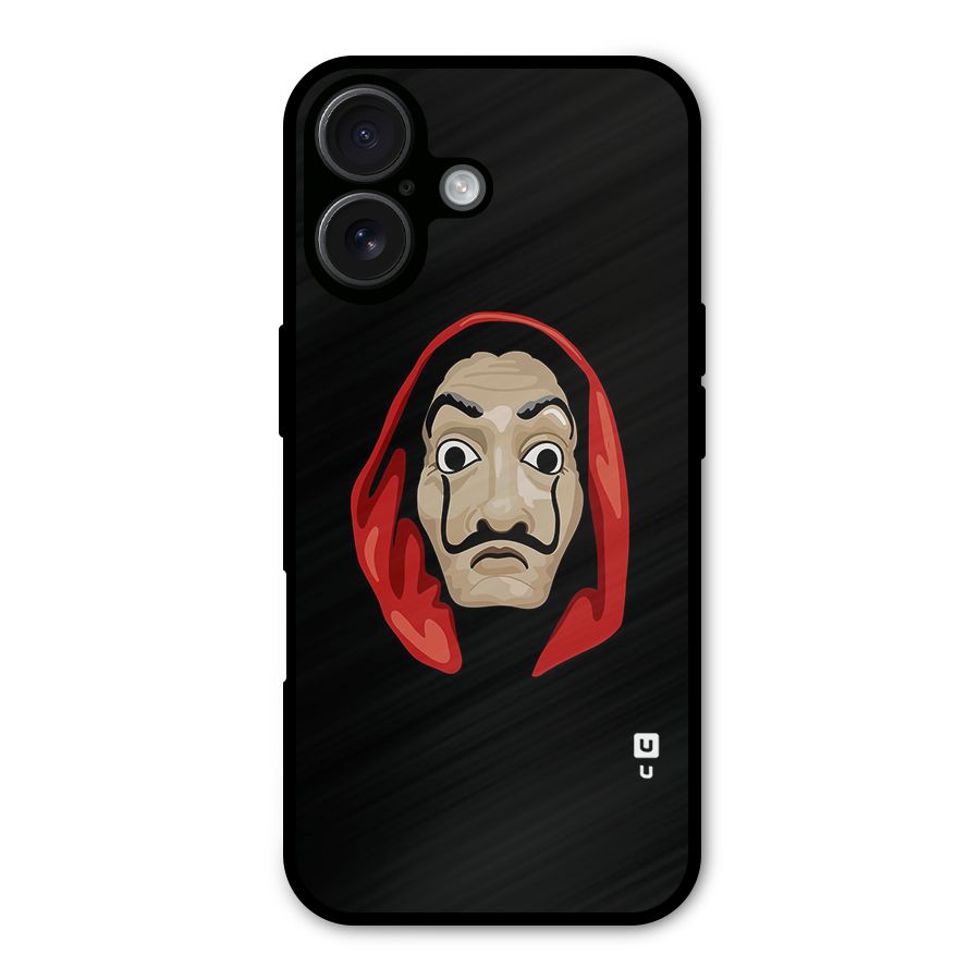 Money Heist Mask Metal Back Case for iPhone 16