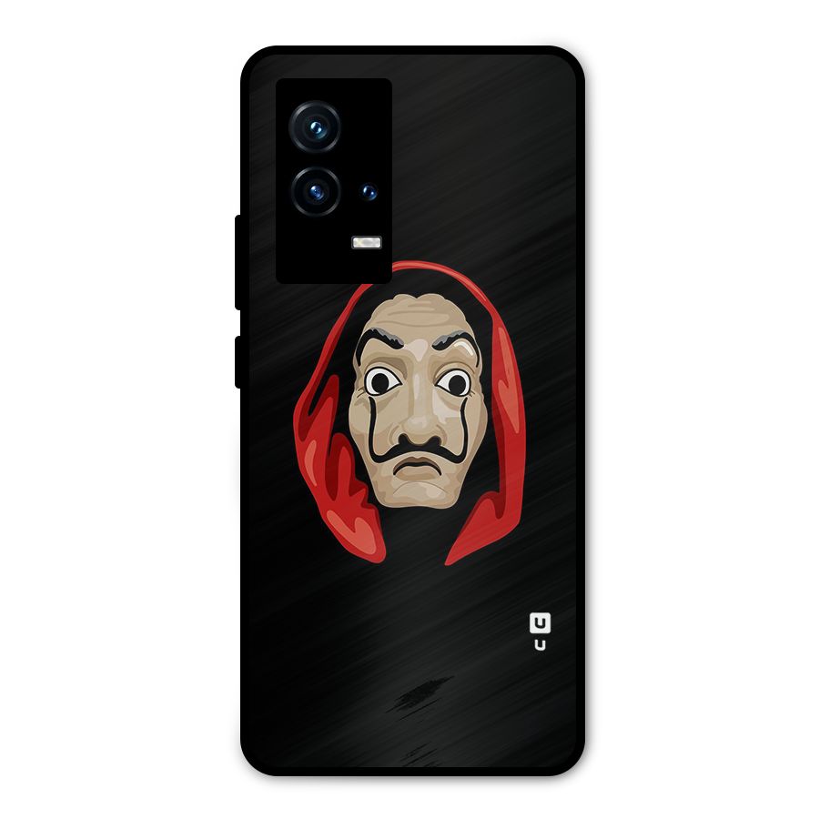 Money Heist Mask Metal Back Case for iQOO 9 5G