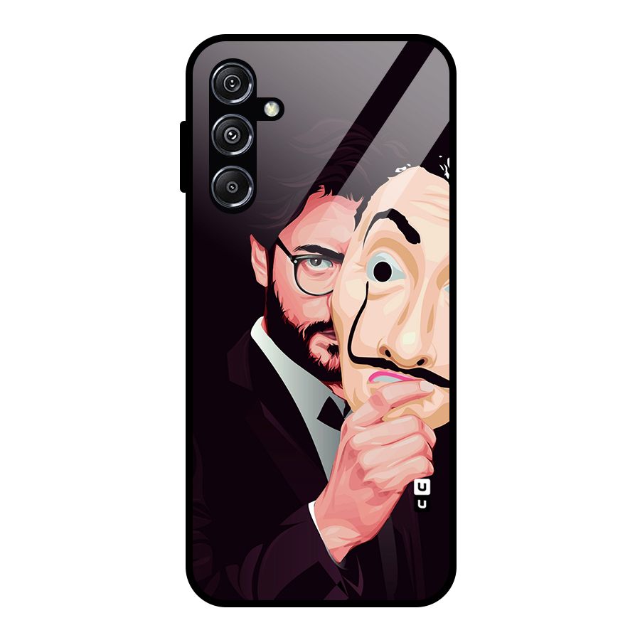 Money Heist Professor Art Glass Back Case for Galaxy M34 5G