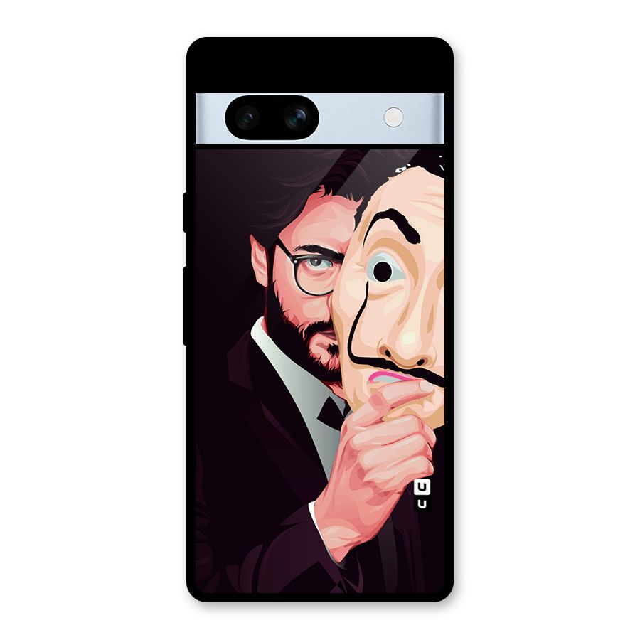 Money Heist Professor Art Glass Back Case for Google Pixel 7a