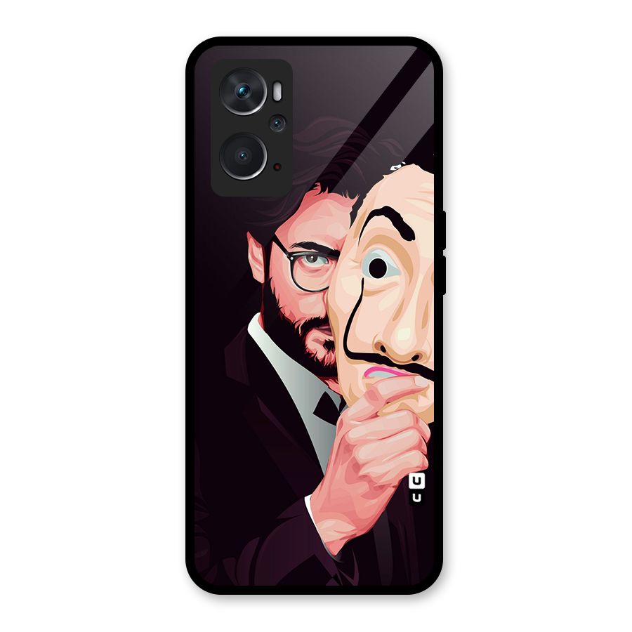 Money Heist Professor Art Glass Back Case for Oppo K10 4G