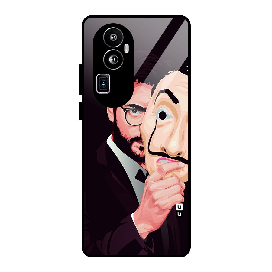 Money Heist Professor Art Glass Back Case for Oppo Reno10 Pro Plus