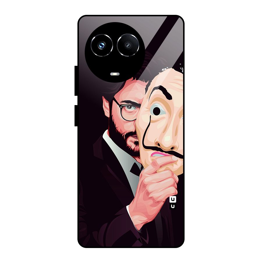 Money Heist Professor Art Glass Back Case for Realme Narzo 60X