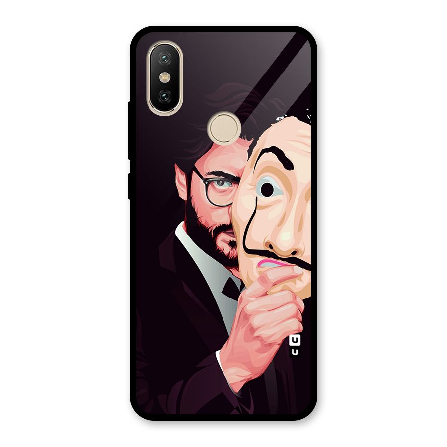 Money Heist Professor Art Glass Back Case for Redmi A2