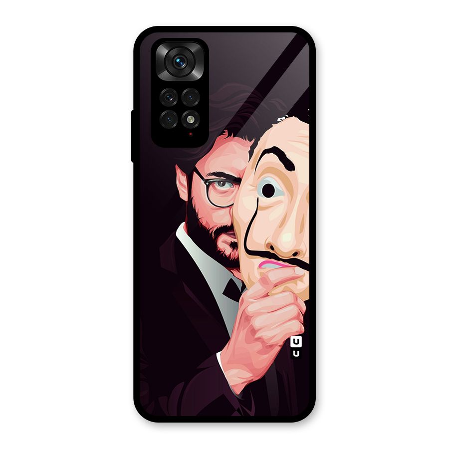 Money Heist Professor Art Glass Back Case for Redmi Note 11S