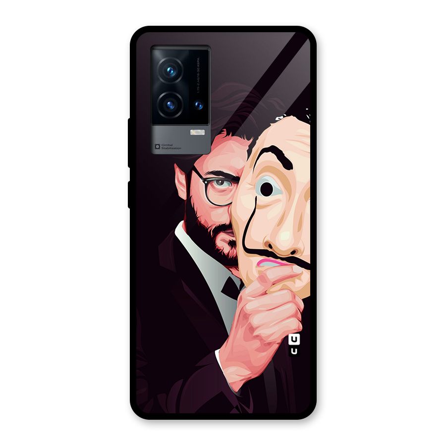 Money Heist Professor Art Glass Back Case for iQOO 9 5G
