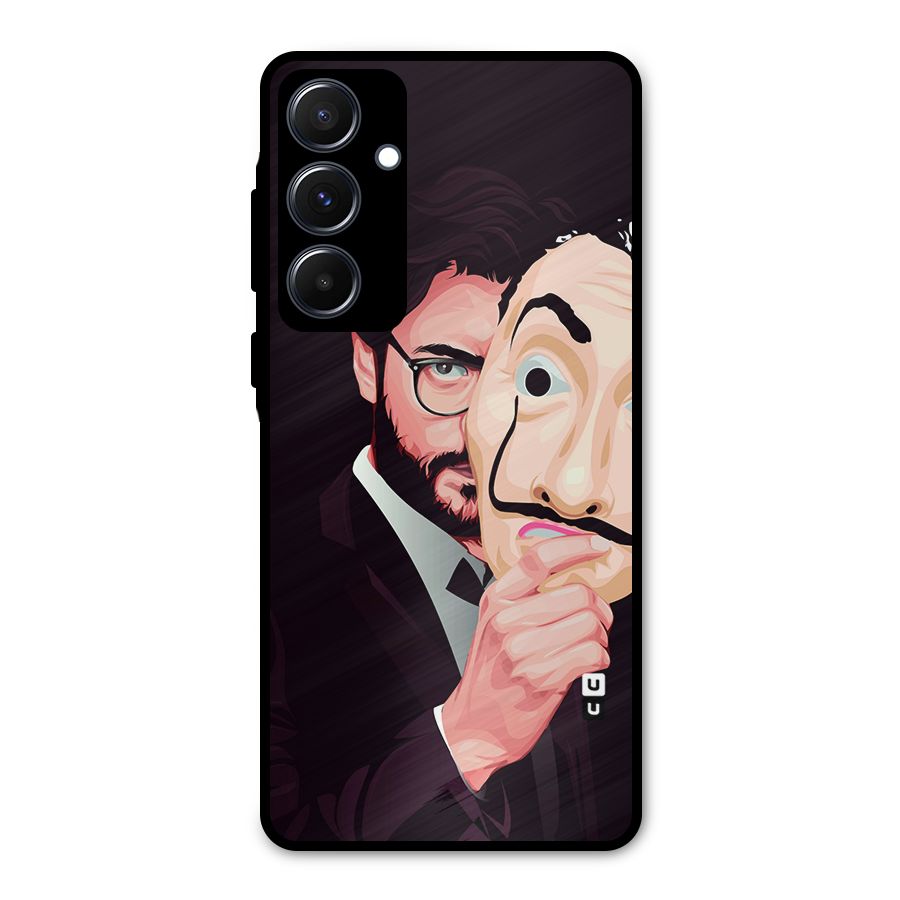 Money Heist Professor Art Metal Back Case for Galaxy A55