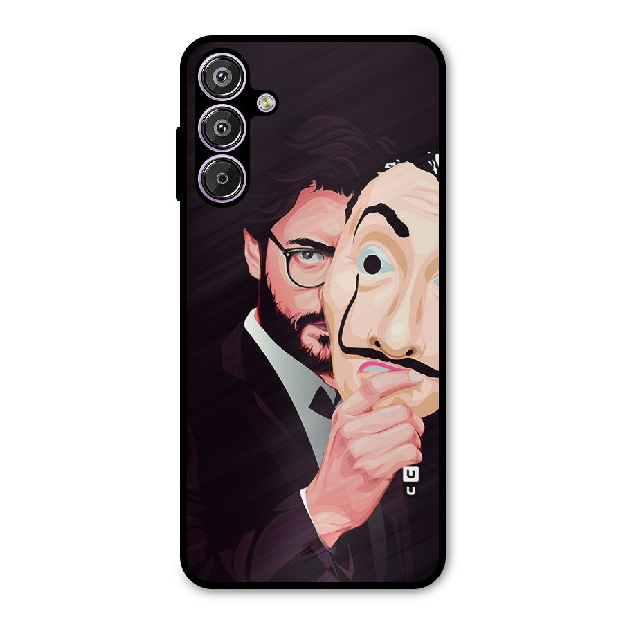 Money Heist Professor Art Metal Back Case for Galaxy F15
