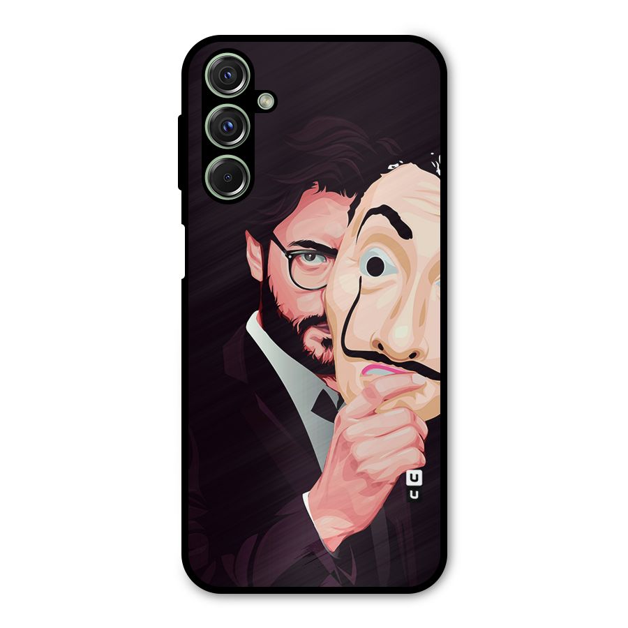 Money Heist Professor Art Metal Back Case for Galaxy F34