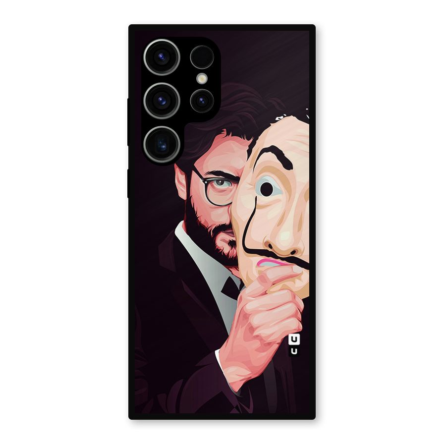 Money Heist Professor Art Metal Back Case for Galaxy S23 Ultra