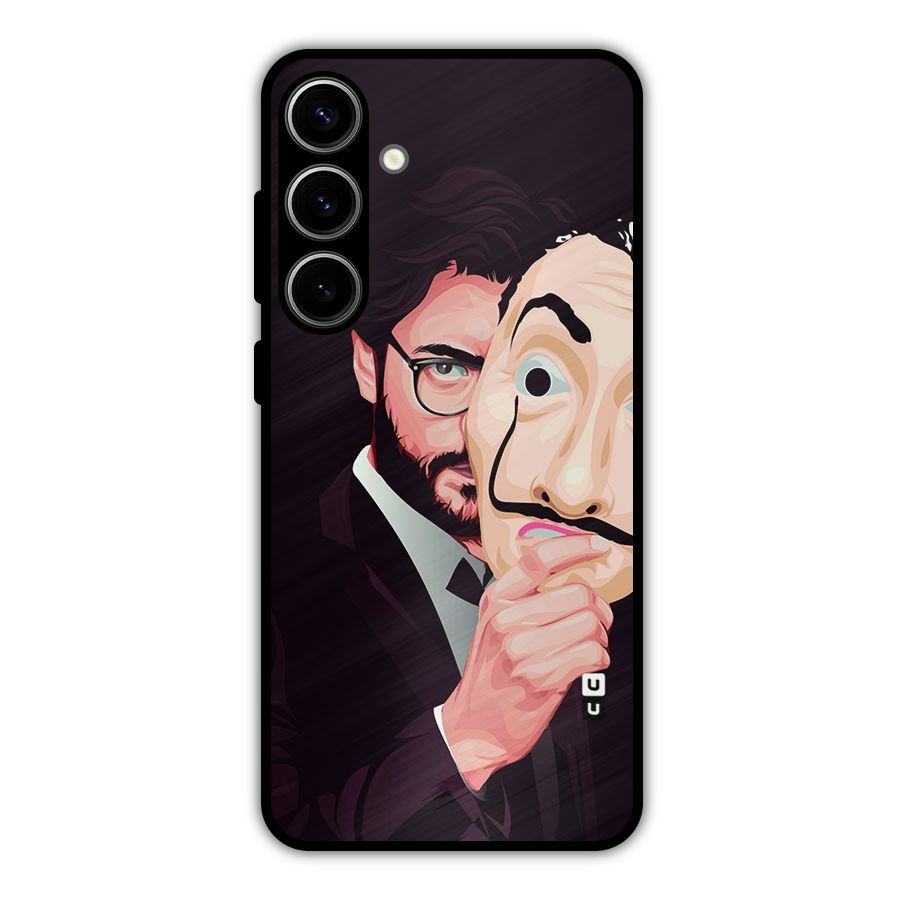 Money Heist Professor Art Metal Back Case for Galaxy S24 Plus