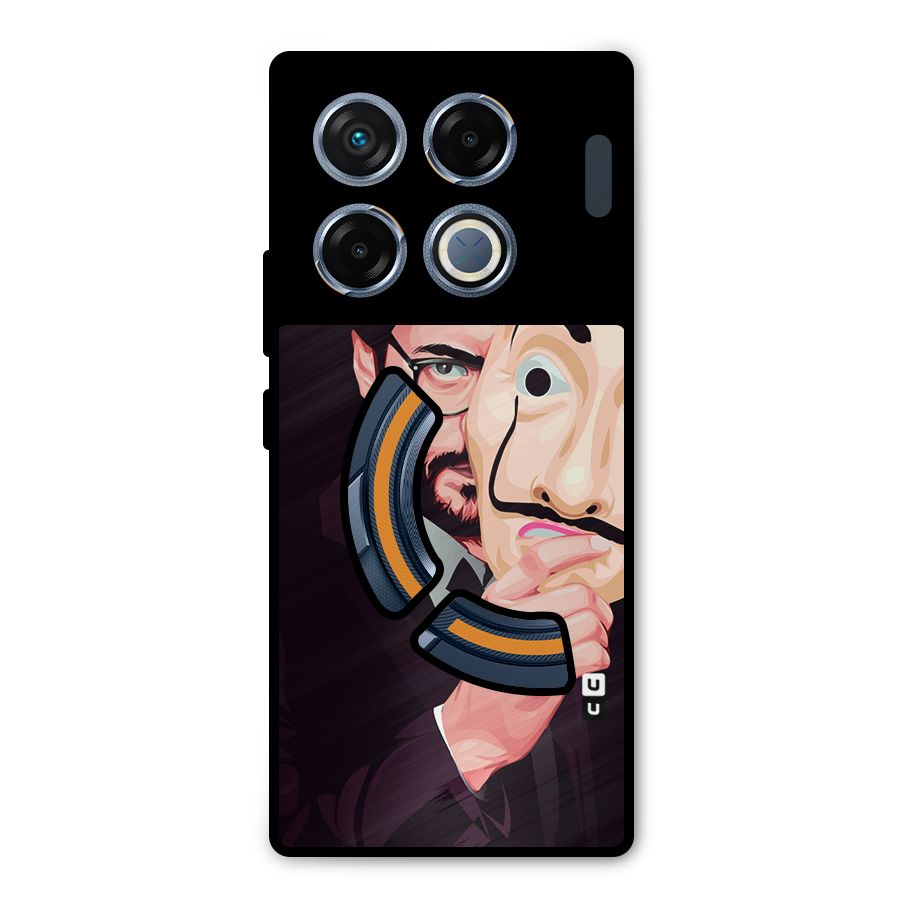 Money Heist Professor Art Metal Back Case for Infinix GT 20 Pro