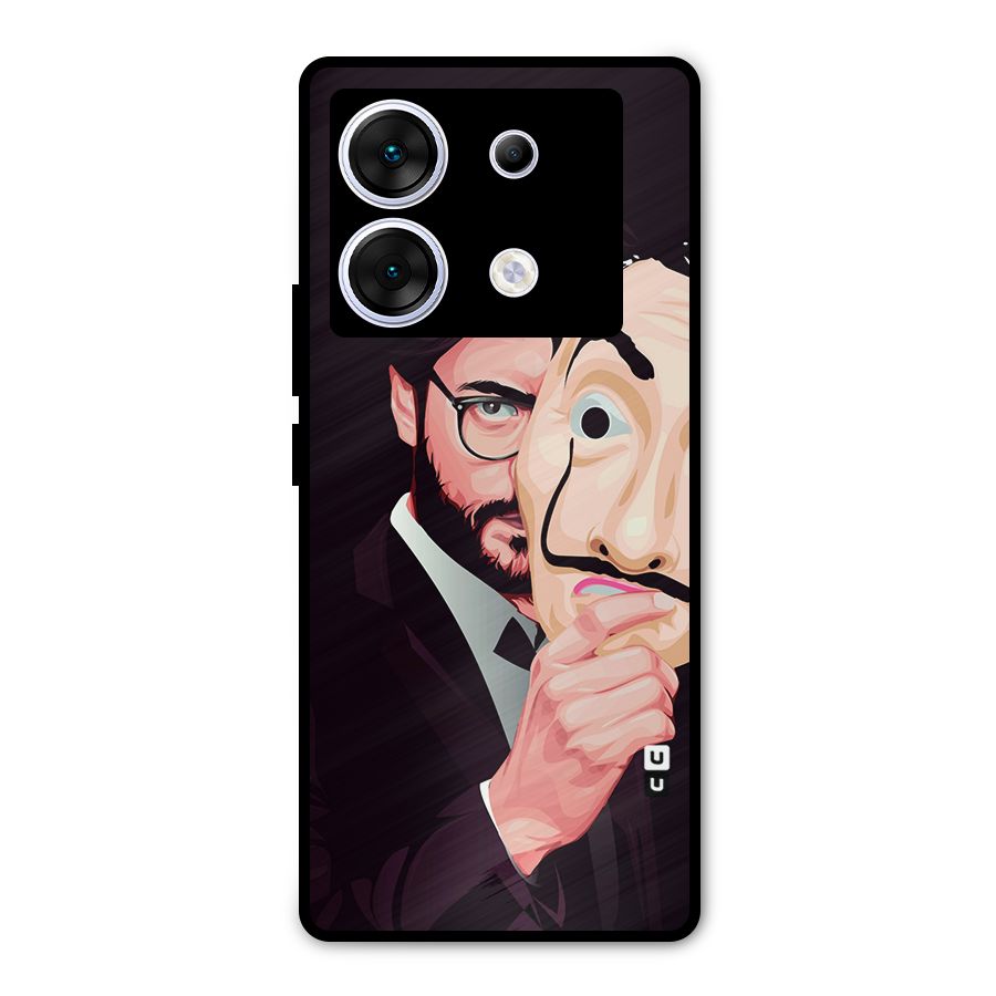 Money Heist Professor Art Metal Back Case for Infinix Zero 30 5G
