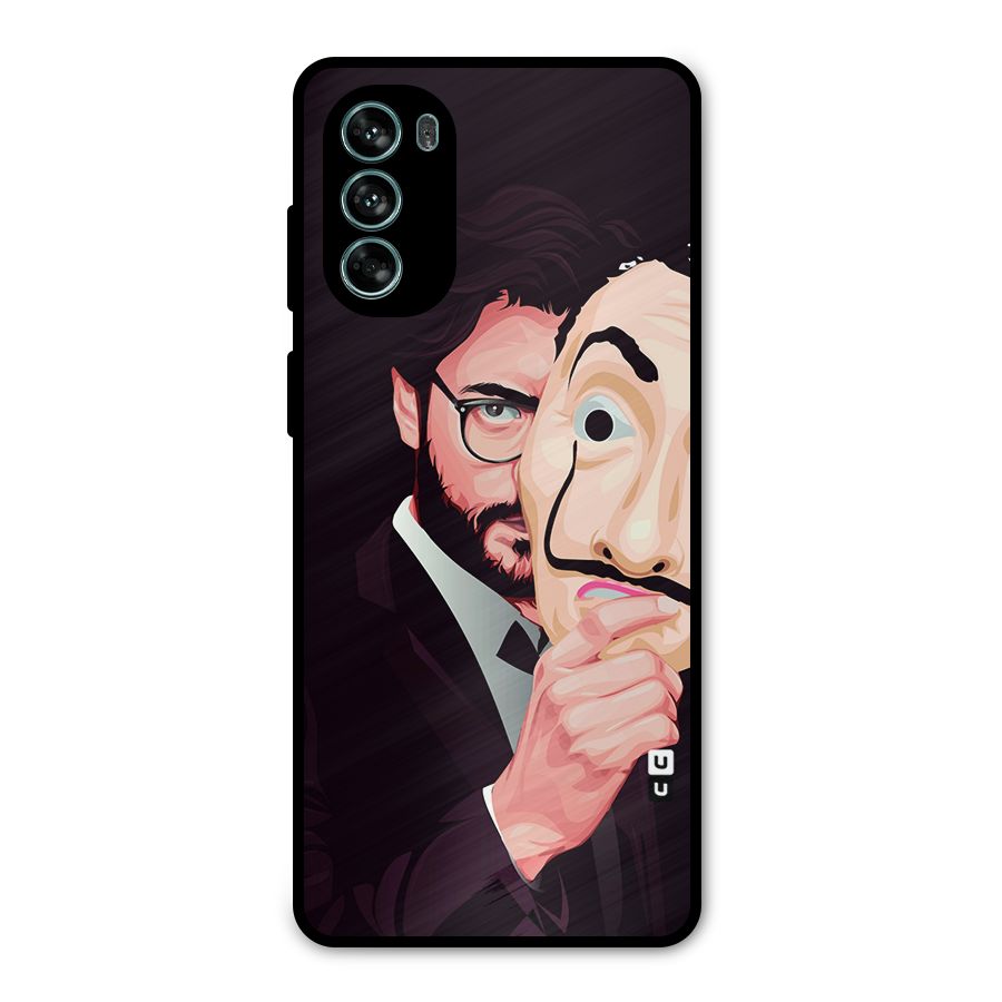 Money Heist Professor Art Metal Back Case for Moto G62
