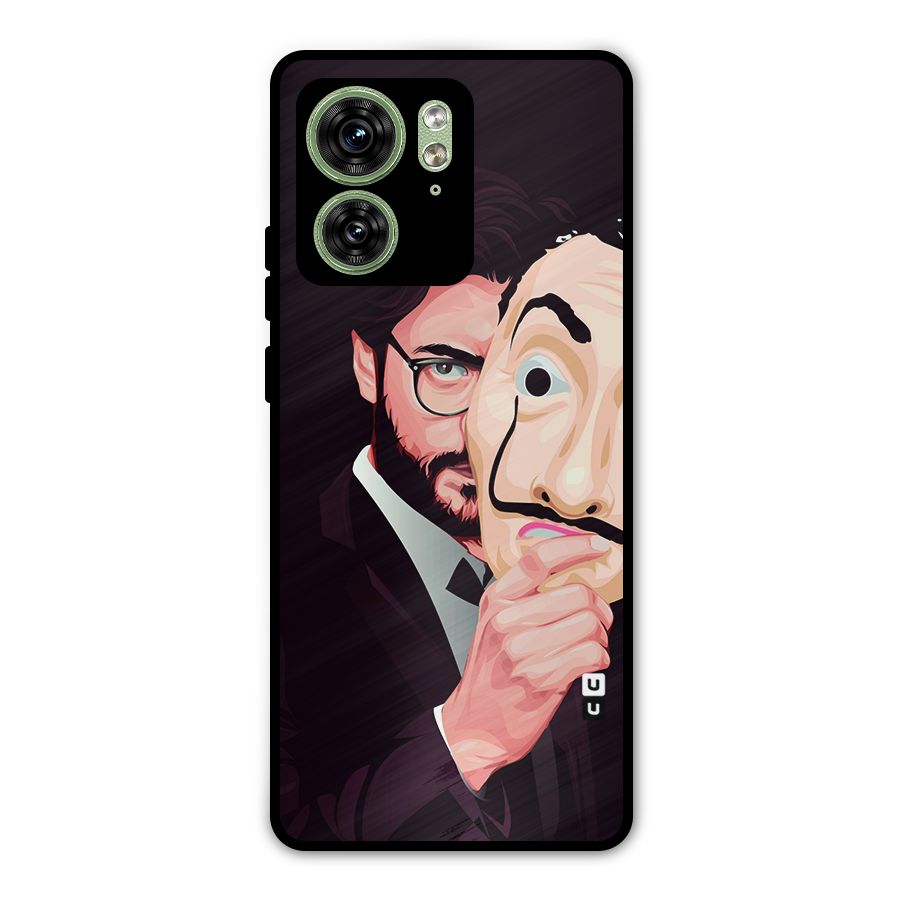 Money Heist Professor Art Metal Back Case for Motorola Edge 40 5G