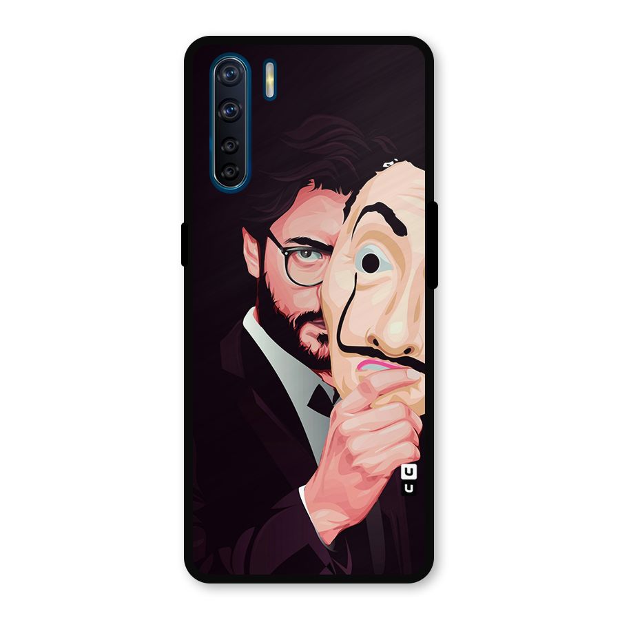 Money Heist Professor Art Metal Back Case for Oppo F15
