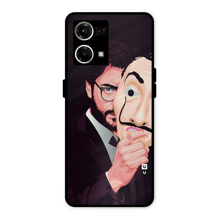 Money Heist Professor Art Metal Back Case for Oppo F21s Pro 4G