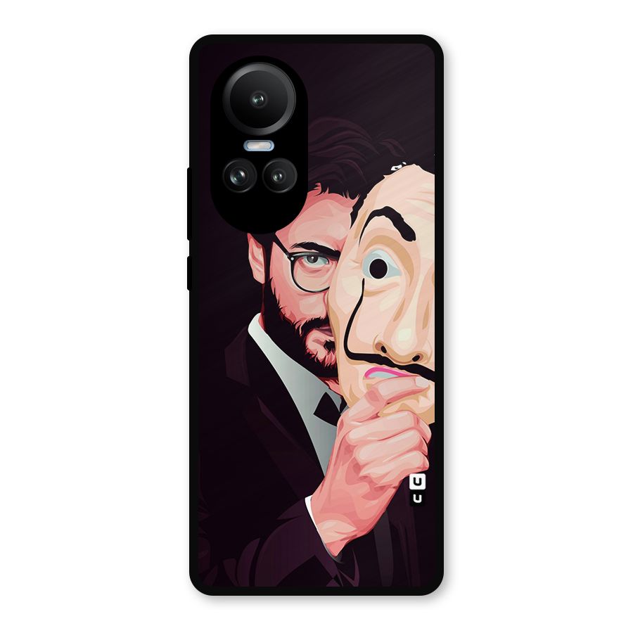 Money Heist Professor Art Metal Back Case for Oppo Reno10
