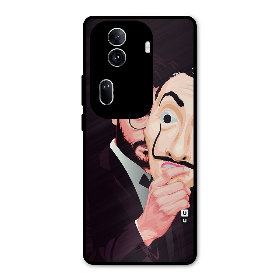Money Heist Professor Art Metal Back Case for Oppo Reno11 Pro 5G