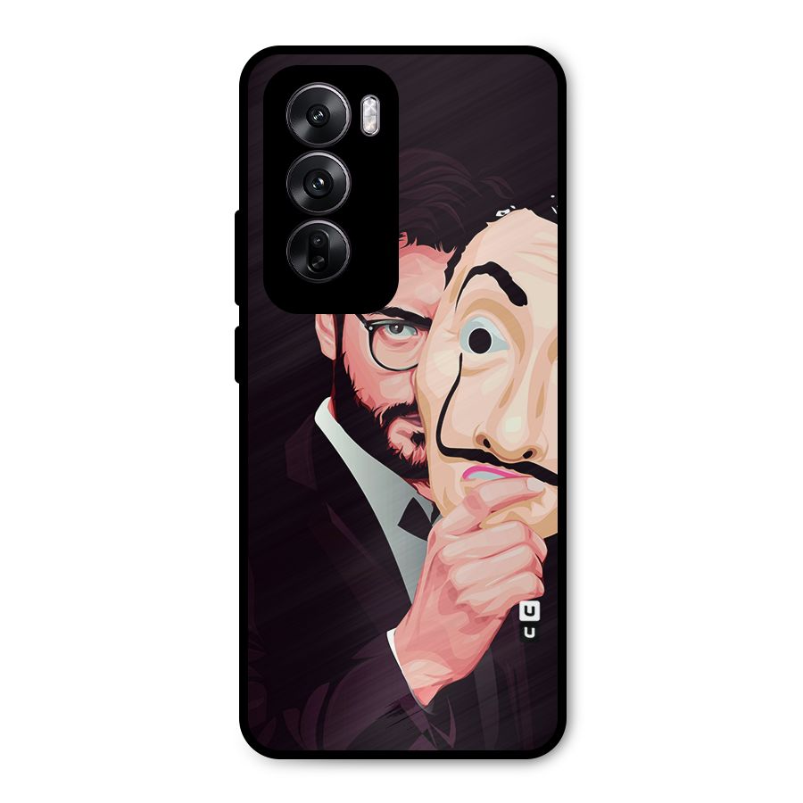 Money Heist Professor Art Metal Back Case for Oppo Reno12