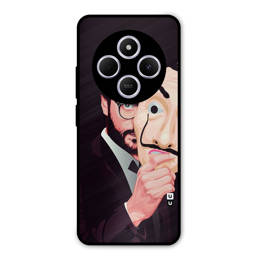 Money Heist Professor Art Metal Back Case for Poco C75 5G