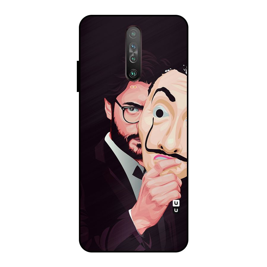 Money Heist Professor Art Metal Back Case for Poco X2