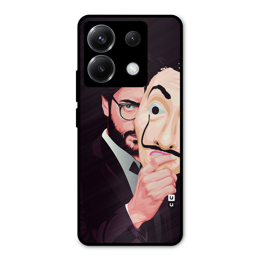 Money Heist Professor Art Metal Back Case for Poco X6
