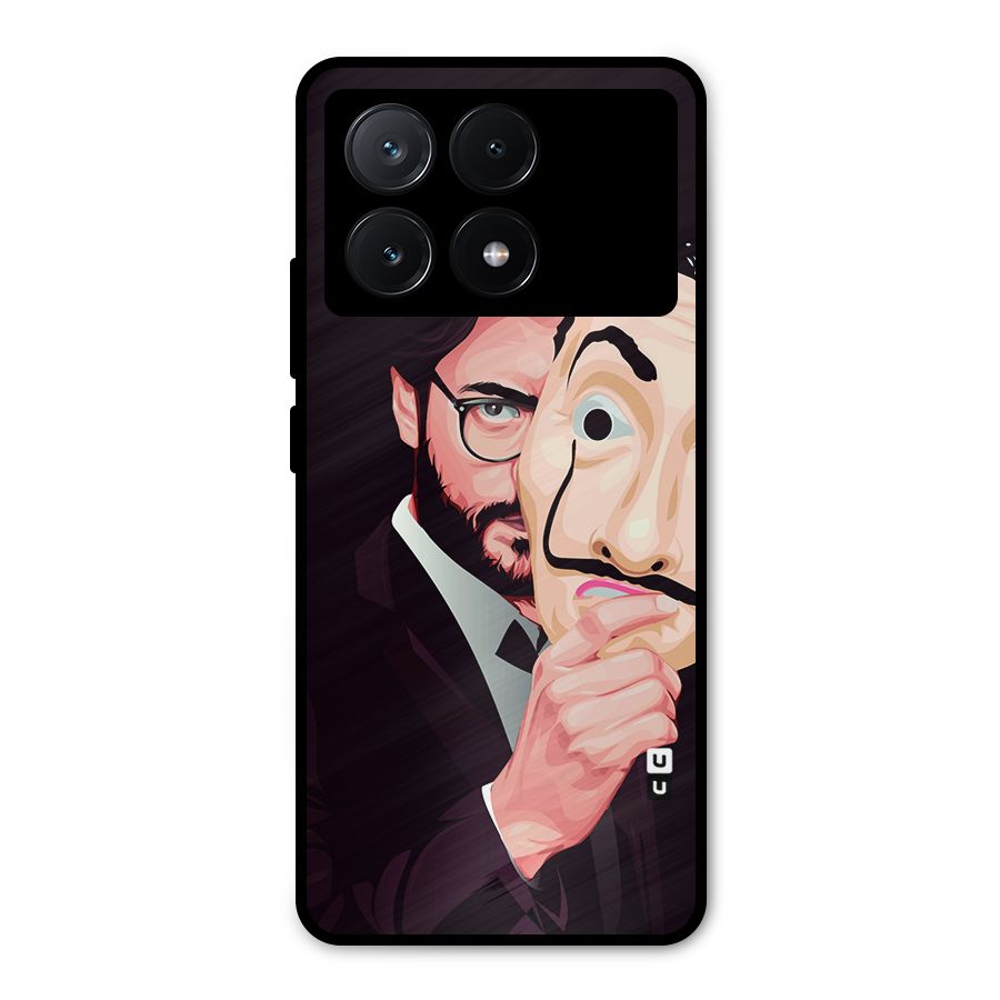 Money Heist Professor Art Metal Back Case for Poco X6 Pro