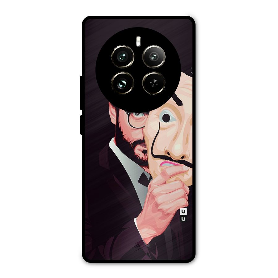 Money Heist Professor Art Metal Back Case for Realme 12 Pro