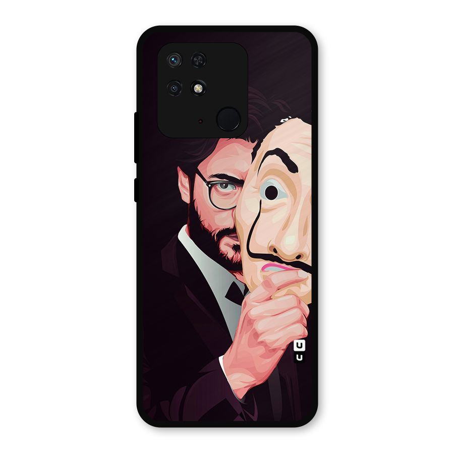 Money Heist Professor Art Metal Back Case for Redmi 10