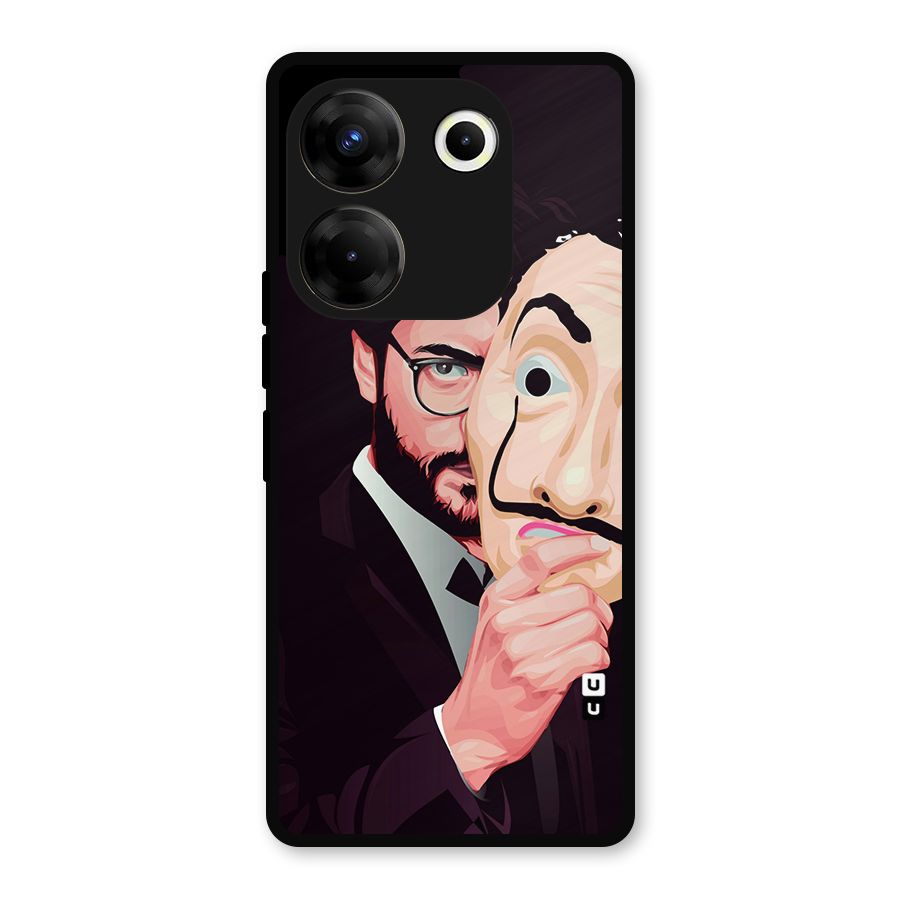 Money Heist Professor Art Metal Back Case for Tecno Camon 20