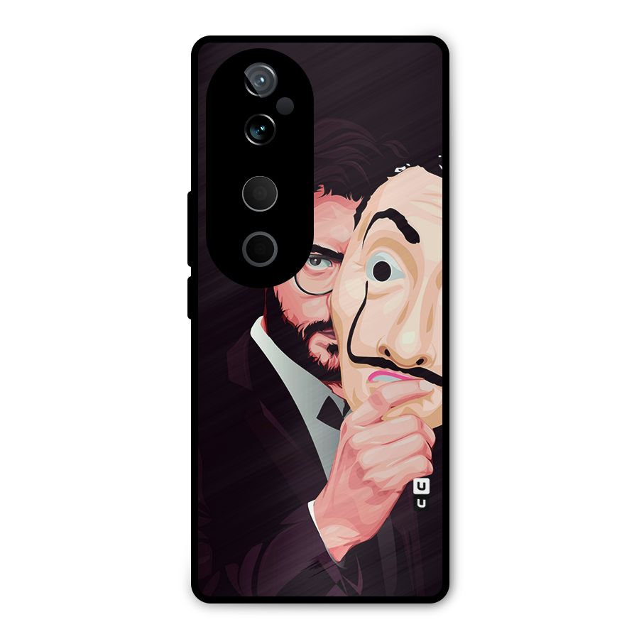 Money Heist Professor Art Metal Back Case for Vivo T3 Ultra