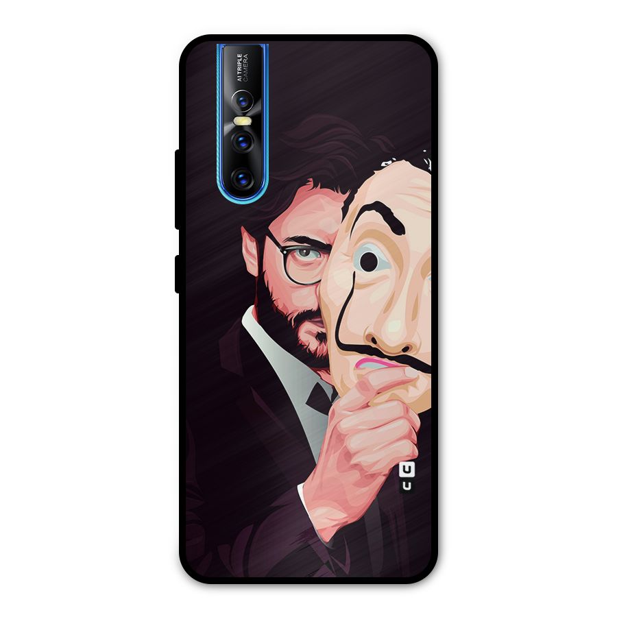 Money Heist Professor Art Metal Back Case for Vivo V15 Pro
