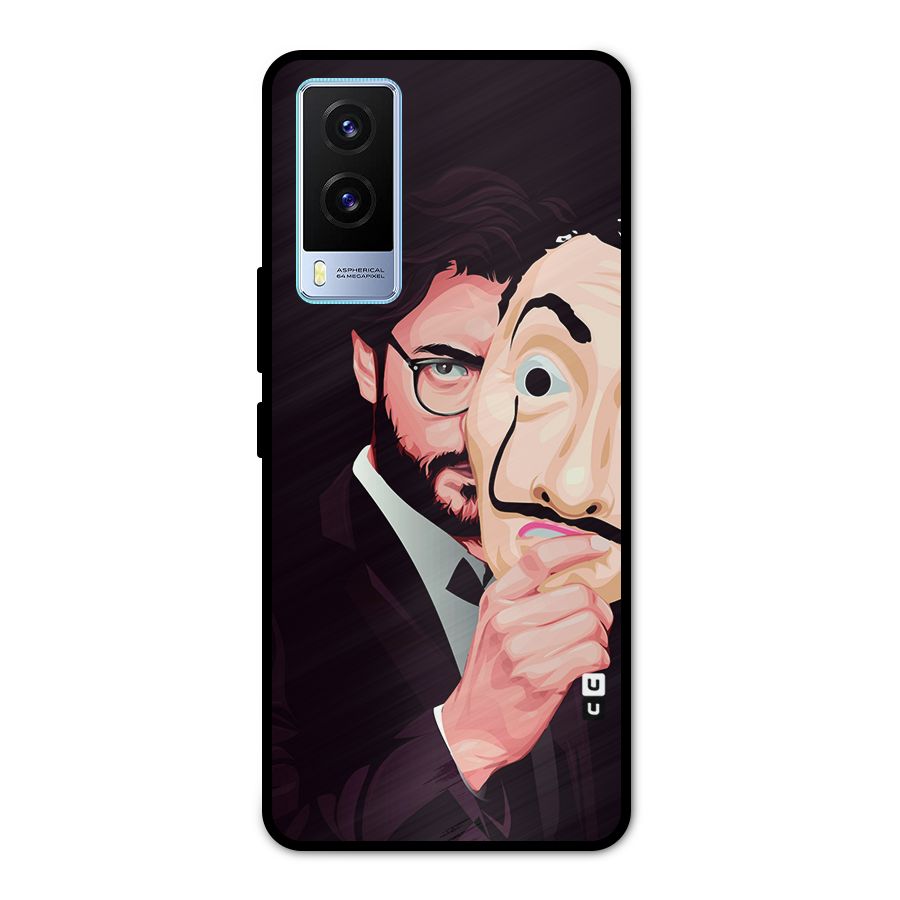Money Heist Professor Art Metal Back Case for Vivo V21e 5G