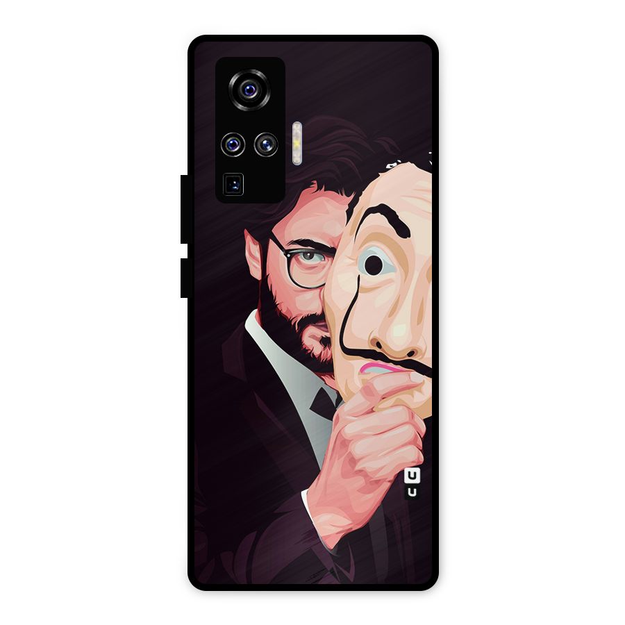 Money Heist Professor Art Metal Back Case for Vivo X50 Pro