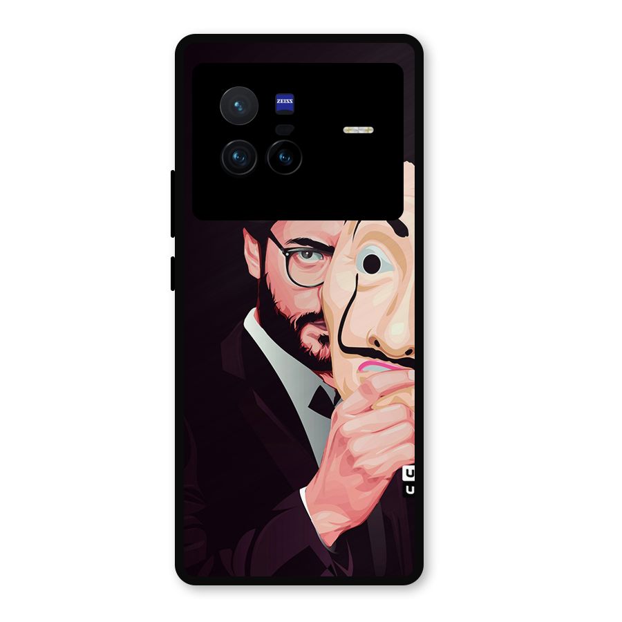Money Heist Professor Art Metal Back Case for Vivo X80
