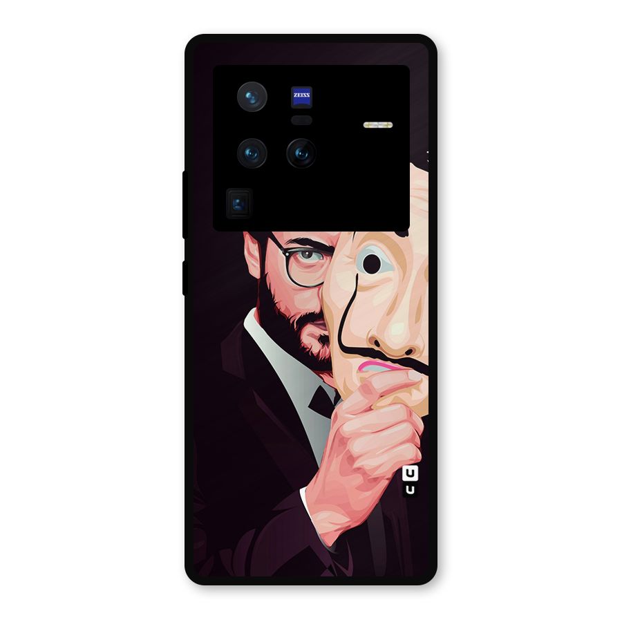 Money Heist Professor Art Metal Back Case for Vivo X80 Pro