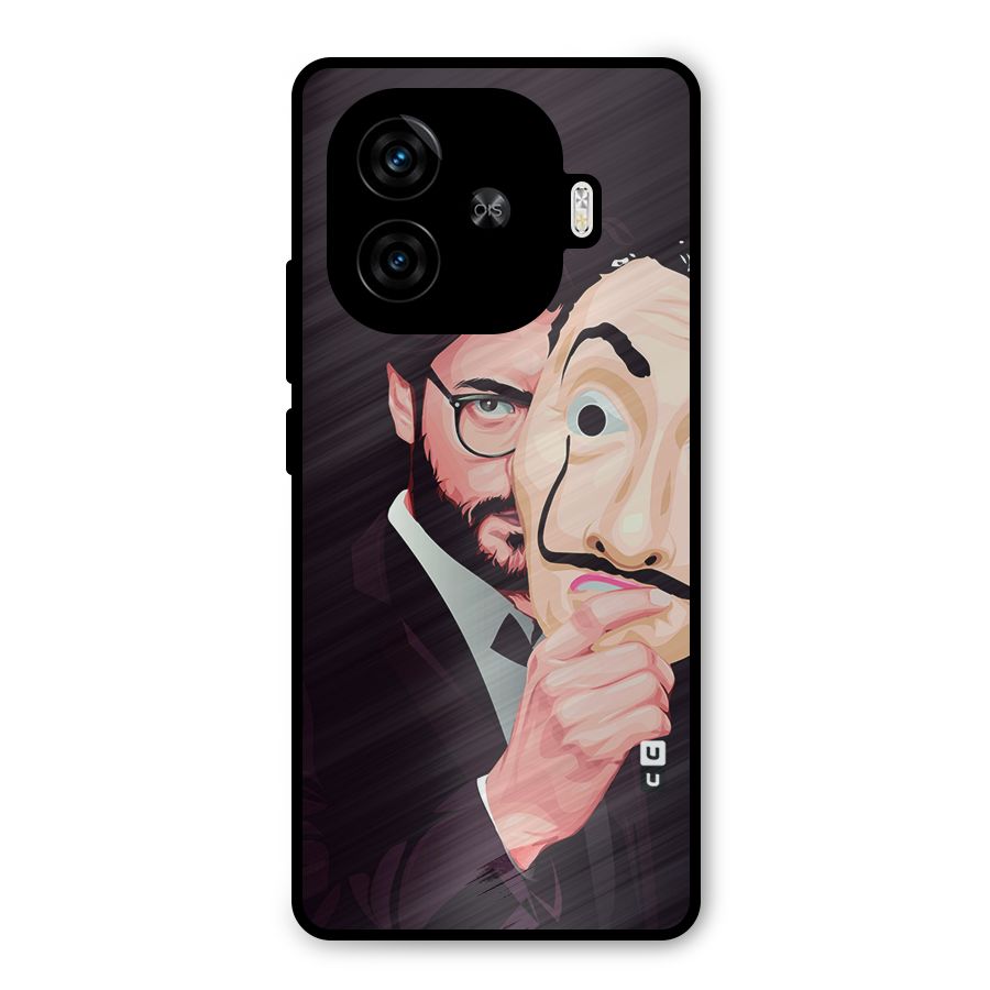 Money Heist Professor Art Metal Back Case for iQOO Z9 Turbo