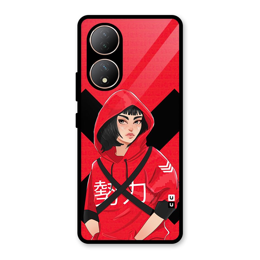 Money Heist Tokyo Digital Art Glass Back Case for Vivo T2