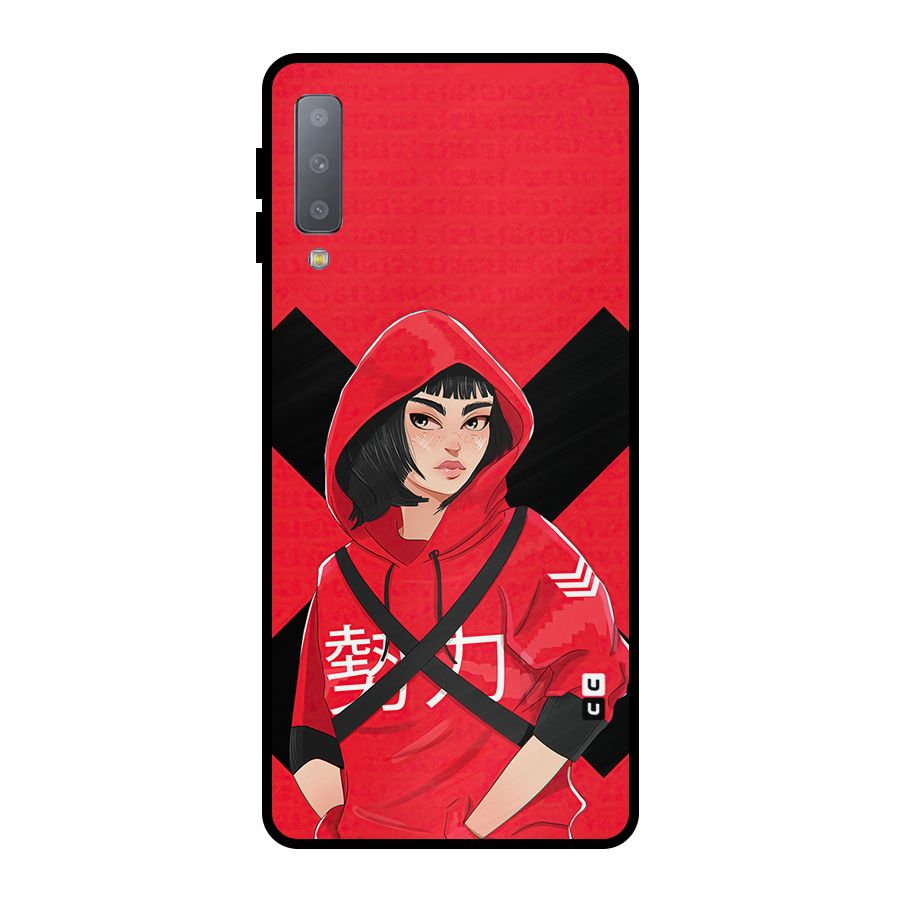 Money Heist Tokyo Digital Art Metal Back Case for Galaxy A7 (2018)