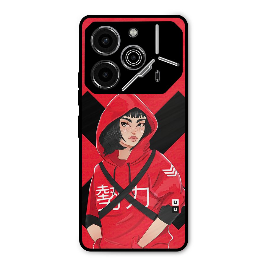 Money Heist Tokyo Digital Art Metal Back Case for Tecno Pova 6 Pro