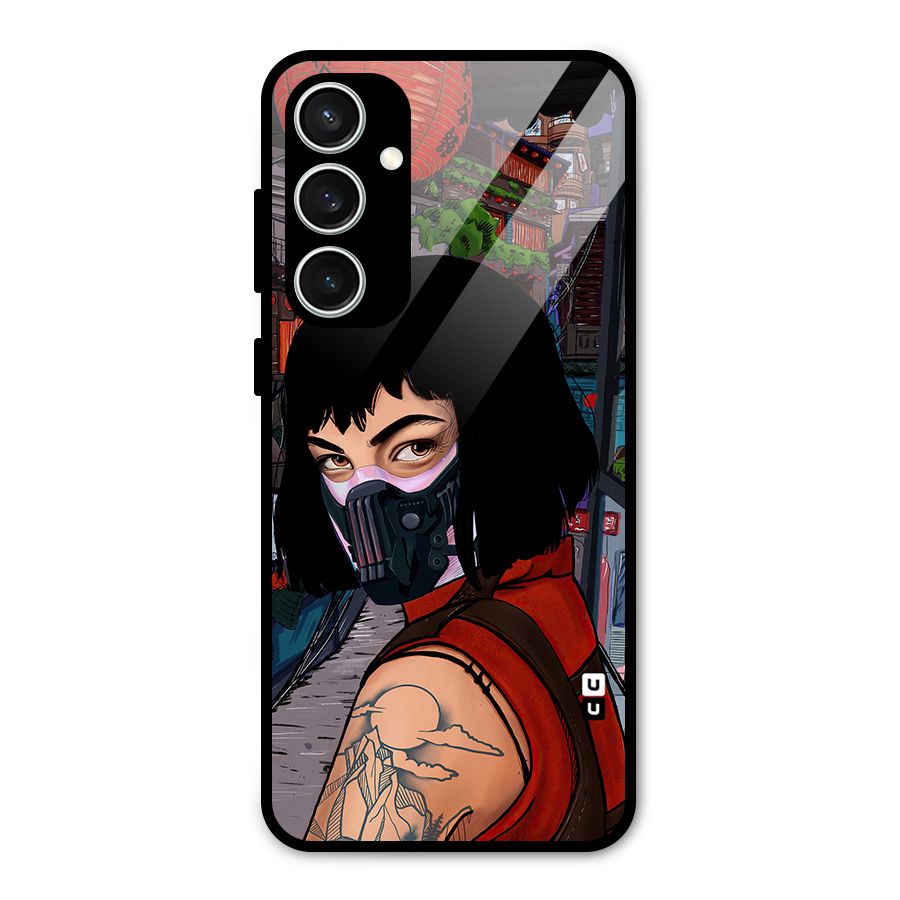 Money Heist Tokyo Mask Glass Back Case for Galaxy S23 FE
