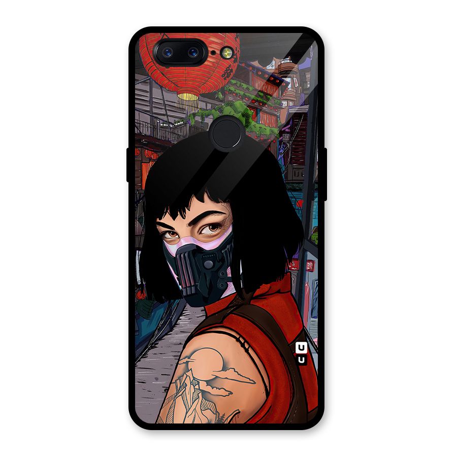 Money Heist Tokyo Mask Glass Back Case for OnePlus 5T
