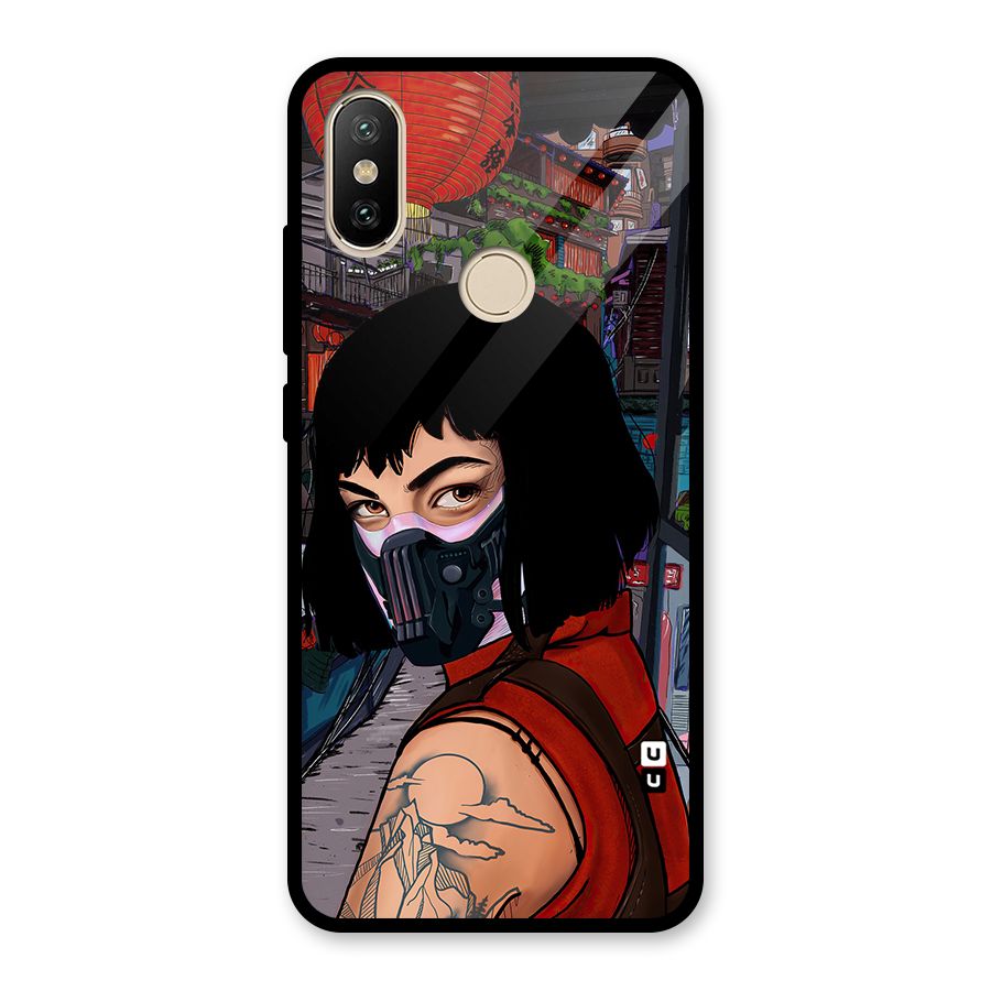 Money Heist Tokyo Mask Glass Back Case for Redmi A2