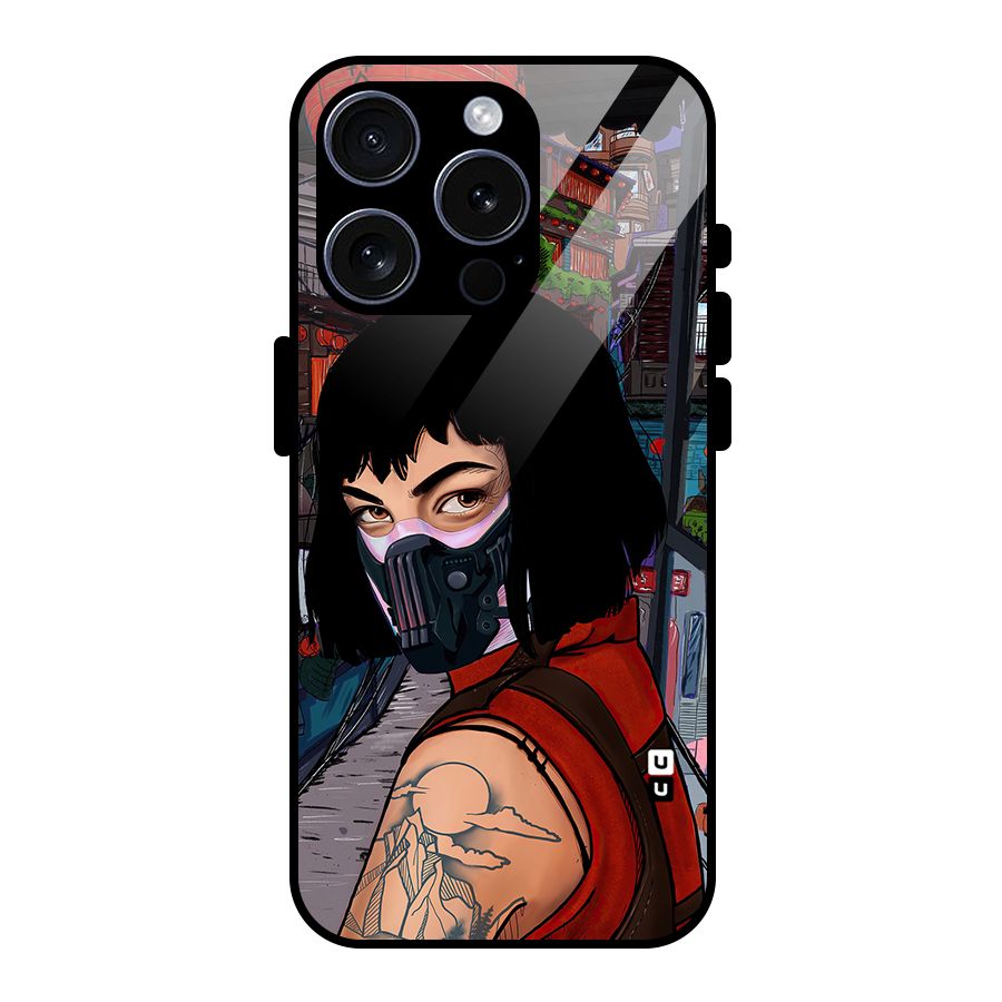 Money Heist Tokyo Mask Glass Back Case for iPhone 15 Pro