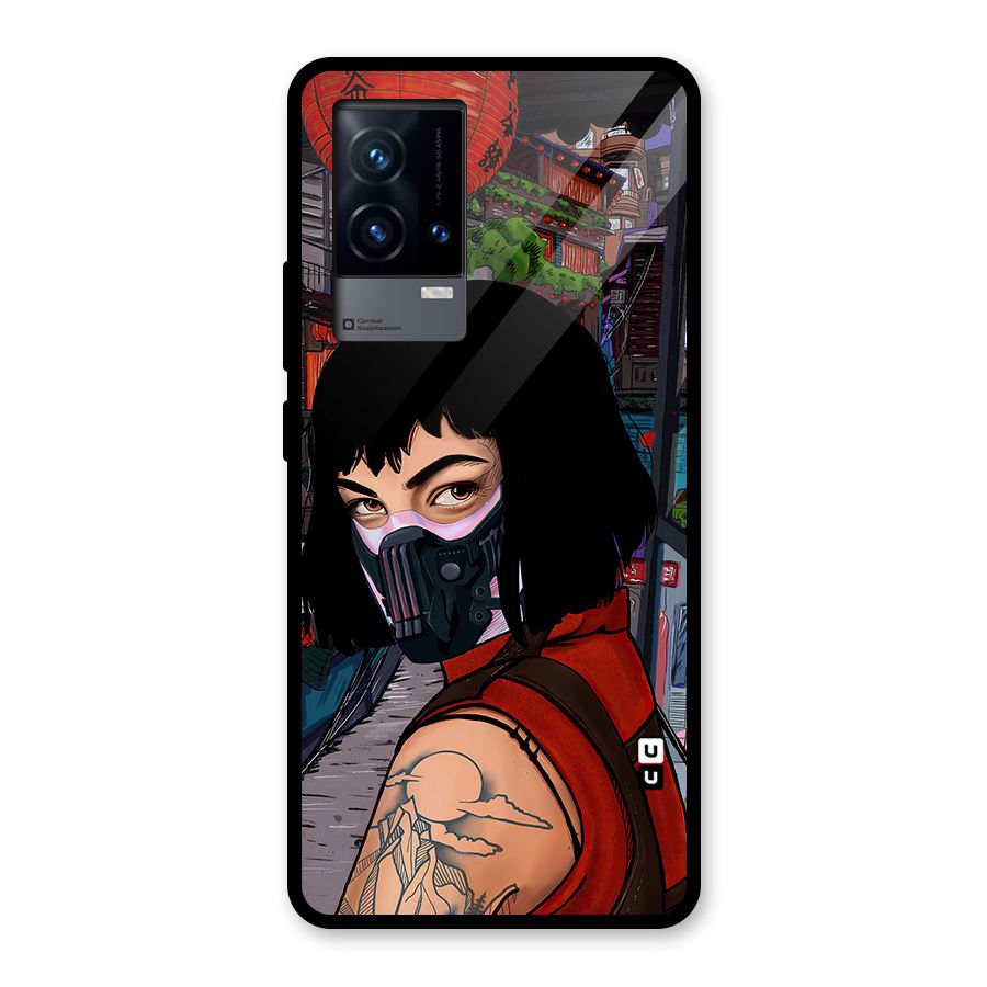 Money Heist Tokyo Mask Glass Back Case for iQOO 9 5G