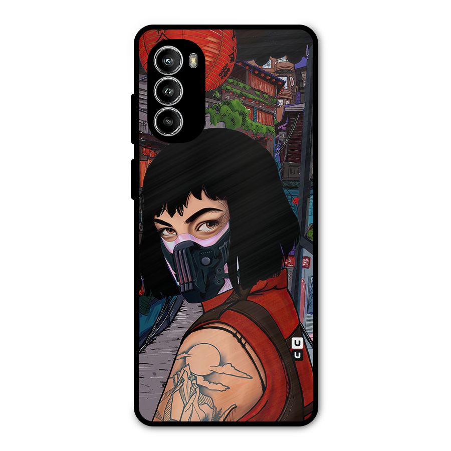 Money Heist Tokyo Mask Metal Back Case for Moto G52